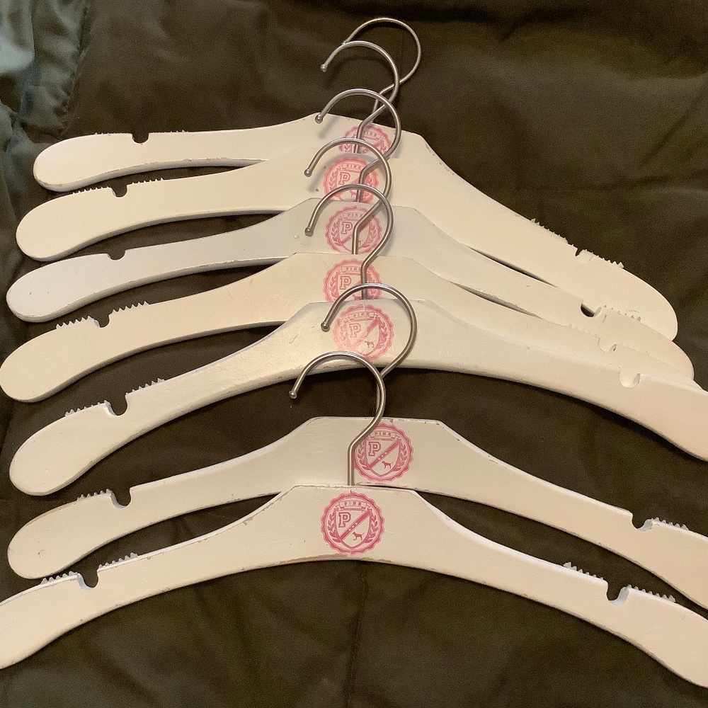 Victoria’s Secret Pink wooden hangers